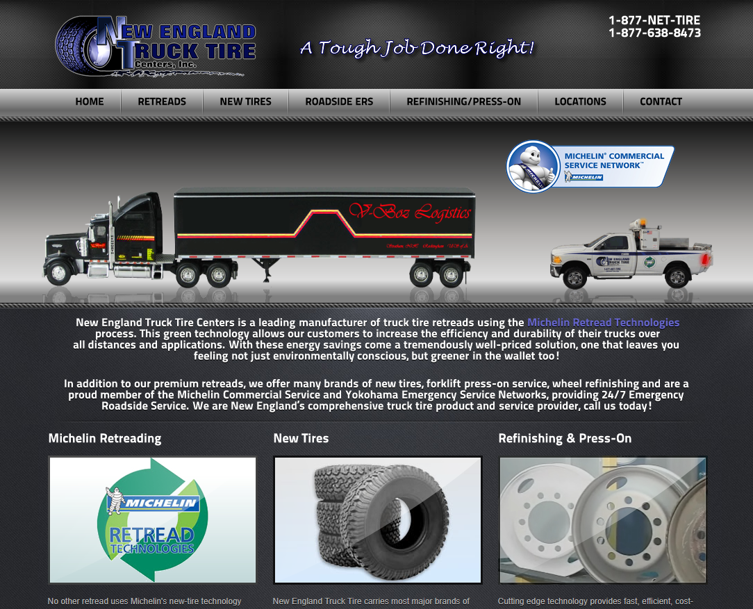Web Design New England Truck Tire Maine