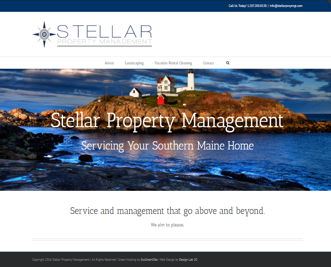 Web Design Stellar Property Management York Maine